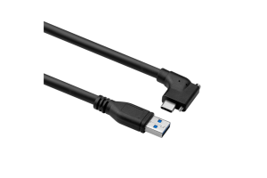 USB 3 standard cable, horizontal angled, screwable, 3/5 m